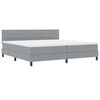 vidaXL Cama Box com colch&atilde;o Cinzento-claro 200 x 200 cm tecido