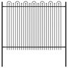 vidaXL Cerca Arqueada com Espeto DRONTEN 200 x 200 cm Preto