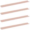 vidaXL Prateleira Flutuante 4 pcs Rosa 100 x 9 x 2,5 cm A&ccedil;o