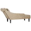 vidaXL Chaise lounge c/ almofada/apoio bra&ccedil;os direito couro artificial