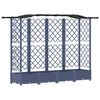 vidaXL Cama Elevada com Treli&ccedil;a e Telhado Cinzento 203,5 x 40 x 123 cm