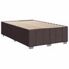 vidaXL Cama boxspring com colch&atilde;o 120x190 cm tecido castanho-escuro