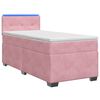 vidaXL Cama Box Spring com Colch&atilde;o e LED Rosa 80 x 200 cm Veludo