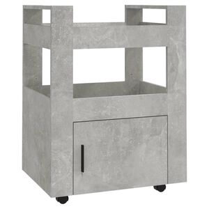 vidaXL Carrinho de cozinha 60x45x80 cm derivados madeira cinza cimento