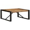 vidaXL Mesa de centro 80x80x35 cm madeira de mangueira &aacute;spera maci&ccedil;a