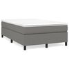 vidaXL Cama boxspring com colch&atilde;o 120x190 cm tecido cinzento-escuro