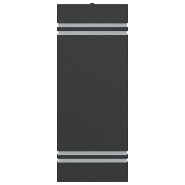 vidaXL Candeeiro de parede para exterior a&ccedil;o inoxid&aacute;vel preto