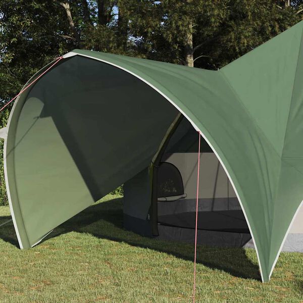 vidaXL Tenda Teepee com telhado Verde e Cinza 600 x 600 x 347 cm