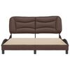 vidaXL Estrutura de cama sem colch&atilde;o Hvar 160x200cm couro artificial castanho