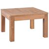 vidaXL Mesa de centro teca maci&ccedil;a com acabamento natural 60x60x40 cm