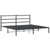 vidaXL Estrutura de cama com cabeceira 193x203 cm metal preto