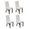 vidaXL Cadeiras de jantar 4 pcs couro artificial branco