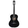 vidaXL 8 peças conjunto guitarra clássica iniciantes 3/4 36" preto
