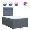 vidaXL Cama boxspring com colch&atilde;o 120x200 cm veludo cinzento-escuro