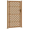 vidaXL Port&atilde;o de jardim 100x175 cm em a&ccedil;o inoxid&aacute;vel com design em cruz