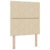vidaXL Cama Box com colch&atilde;o com cabeceira Creme 80 x 200 cm tecido