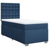 vidaXL Cama com molas/colch&atilde;o 90x200 cm tecido azul