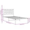 vidaXL Estrutura de cama com cabeceira 90x200 cm metal preto