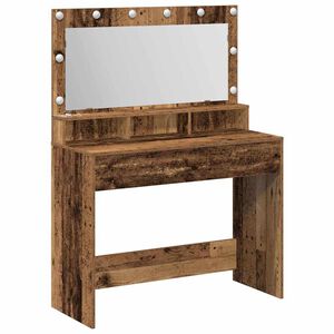 vidaXL Mesa de vestir Madeira antiga 100 x 41 x 135 cm