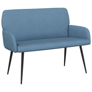 vidaXL Sof&aacute; de 2 lugares com pernas de metal 2 lugar Azul