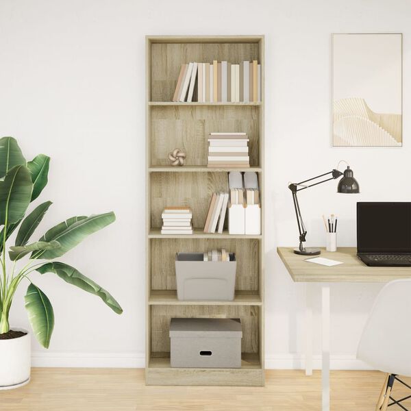 vidaXL Estante 60x24x176 cm derivados de madeira carvalho sonoma