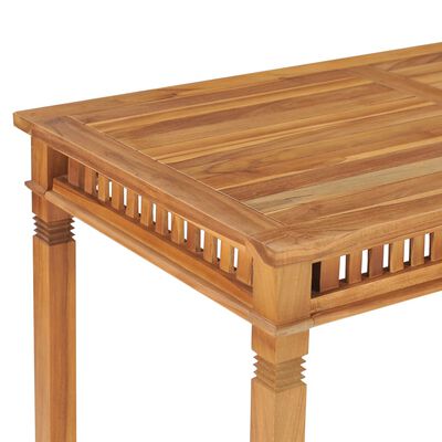 vidaXL Mesa de jantar para jardim 120x65x80 cm madeira de teca maciça