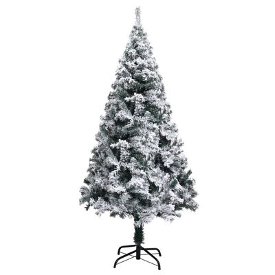 vidaXL Árvore de Natal artificial c/ flocos de neve 150 cm PVC verde