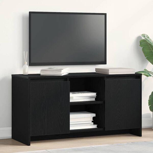 vidaXL Gabinete para TV Carvalho Preto 102 x 37,5 x 52,5 cm