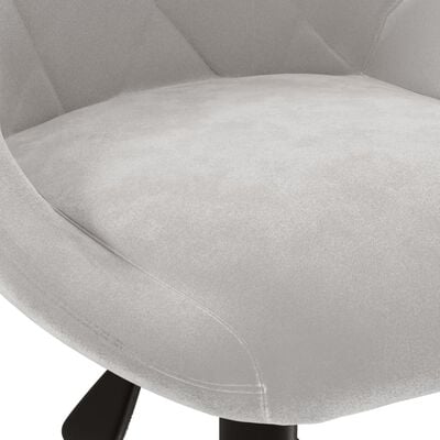 vidaXL Cadeira de jantar giratória veludo cinzento-claro