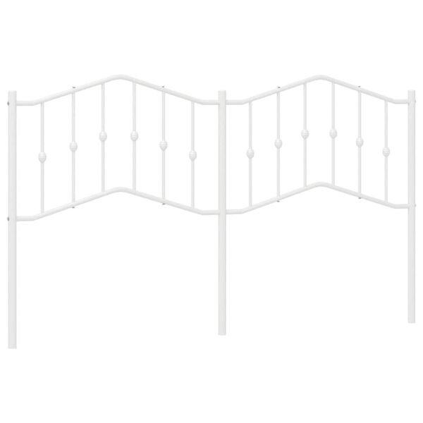 vidaXL Cabeceira de cama 180 cm metal branco