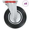 vidaXL 8 pcs rodas girat&oacute;rias 200 mm