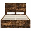 vidaXL Estrutura da Cama com cabeceira Carvalho Defumado 120 x 200 cm