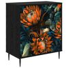 vidaXL Ba&uacute; de Gavetas LOCHEM Estampa laranja 66 x 36,5 x 76 cm