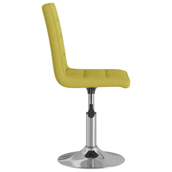 vidaXL Cadeira de jantar girat&oacute;ria tecido verde