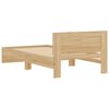 vidaXL Estrutura cama c/ cabeceira/luzes LED 100x200cm carvalho sonoma