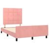 vidaXL Estrutura de cama c/ cabeceira 120x200 cm veludo rosa