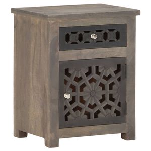 vidaXL Mesa de cabeceira 40x30x50 cm madeira de mangueira maci&ccedil;a