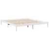 vidaXL Cama extra longa sem colchão 180x220 cm pinho maciço branco