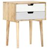 vidaXL Mesa de cabeceira 47x35x59 cm madeira de mangueira maci&ccedil;a