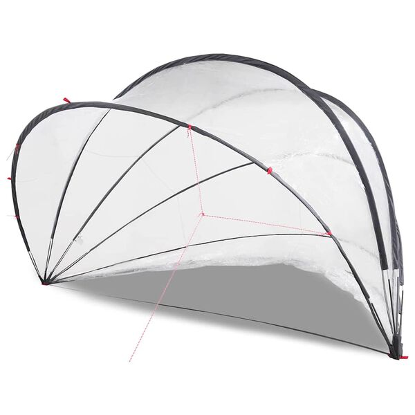 vidaXL C&uacute;pula de Piscina Manual Transparente 500 x 500 x 236 cm PVC