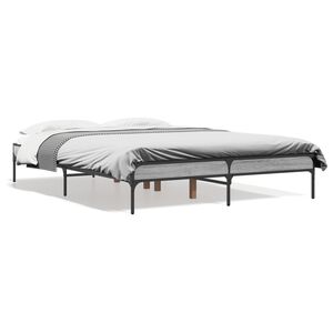 vidaXL Estrutura cama 140x190 cm derivados de madeira/metal