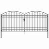 vidaXL Port&atilde;o de Cerca ASSEN 401 x 224,5 cm A&ccedil;o Cinzeto Tranc&aacute;vel