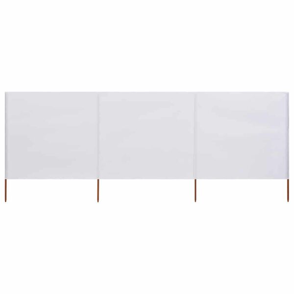 vidaXL Para-vento com 3 pain&eacute;is em tecido 400x120 cm branco