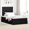 vidaXL Estrutura de cama otomana com colch&otilde;es preto 120x190 cm Veludo