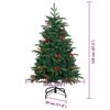 vidaXL &Aacute;rvore de Natal Artificial Verde 120 cm PVC, Metal e Pl&aacute;stico