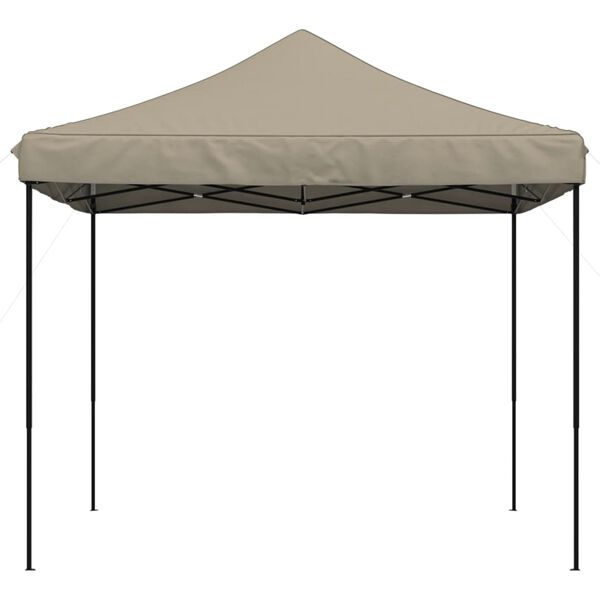 vidaXL Tenda p/ festas pop-up dobrável 292x292x315cm cinza-acastanhado