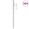vidaXL Estacas de tenda 24 pcs 20 cm 9 mm a&ccedil;o galvanizado
