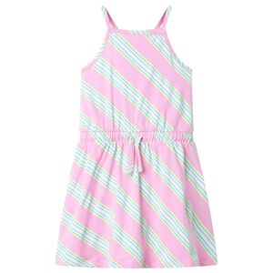 vidaXL Vestido de crian&ccedil;a com cord&atilde;o sem mangas rosa 104