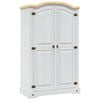 vidaXL Roupeiro Corona Range pinho mexicano com 2 portas branco