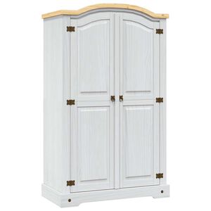 vidaXL Roupeiro Corona Range pinho mexicano com 2 portas branco